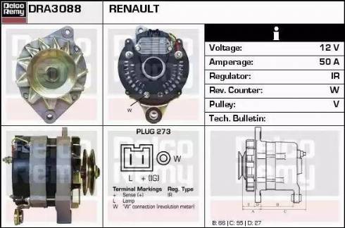 Remy DRA3088 - Ģenerators autospares.lv