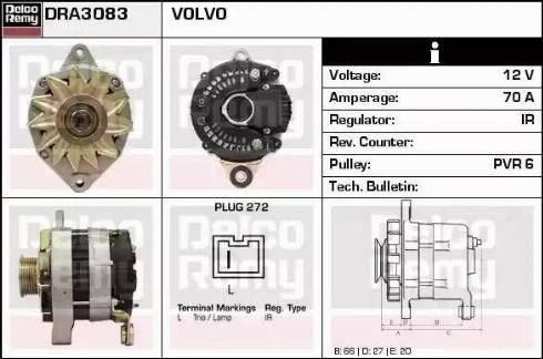 Remy DRA3083 - Ģenerators autospares.lv