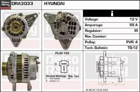 Remy DRA3033 - Генератор www.autospares.lv