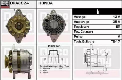 Remy DRA3024 - Ģenerators autospares.lv