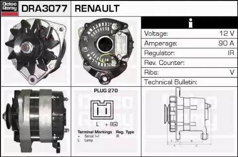 Remy DRA3077 - Alternator www.autospares.lv