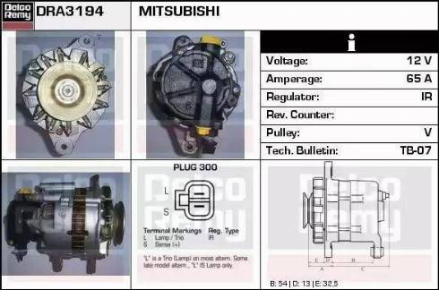 Remy DRA3194 - Генератор www.autospares.lv