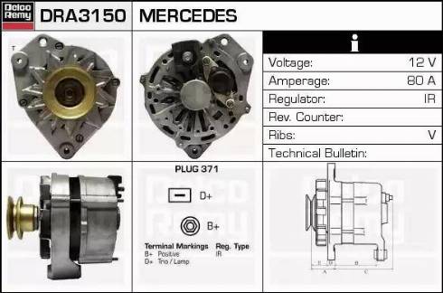 Remy DRA3150 - Ģenerators www.autospares.lv