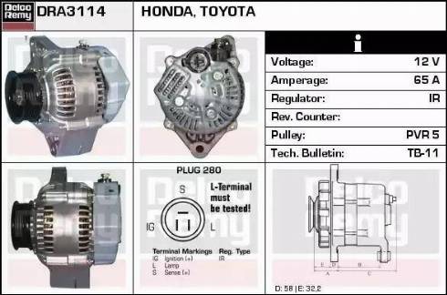 Remy DRA3114 - Ģenerators www.autospares.lv