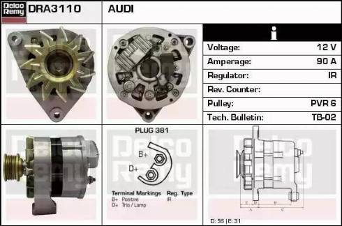 Remy DRA3110 - Ģenerators autospares.lv