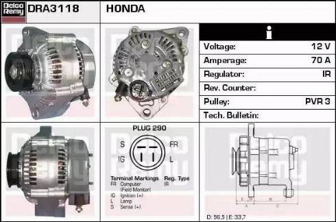 Remy DRA3118 - Ģenerators autospares.lv