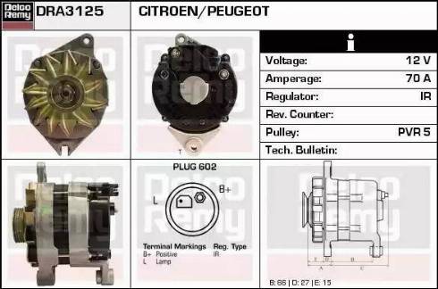 Remy DRA3125 - Ģenerators www.autospares.lv