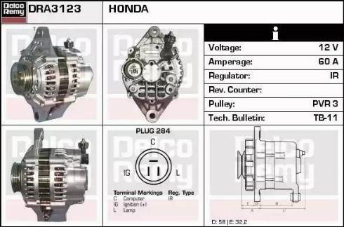 Remy DRA3123 - Ģenerators www.autospares.lv