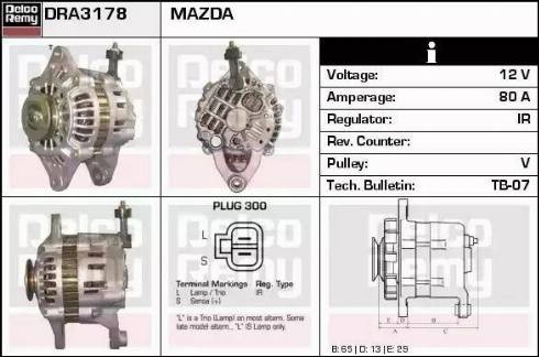 Remy DRA3178 - Ģenerators autospares.lv