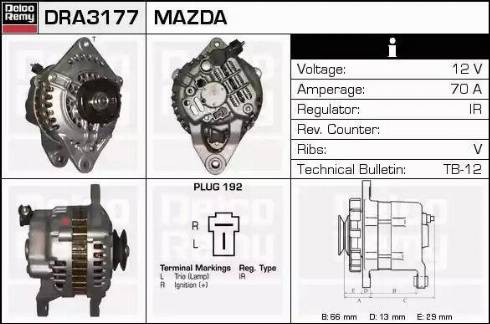 Remy DRA3177 - Ģenerators autospares.lv