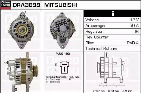 Remy DRA3898 - Alternator www.autospares.lv