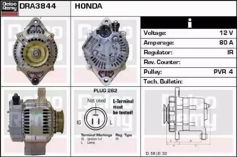 Remy DRA3844 - Генератор www.autospares.lv