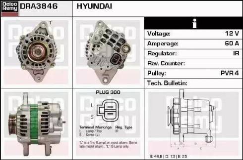 Remy DRA3846N - Генератор www.autospares.lv