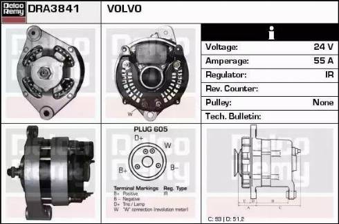 Remy DRA3841 - Ģenerators autospares.lv