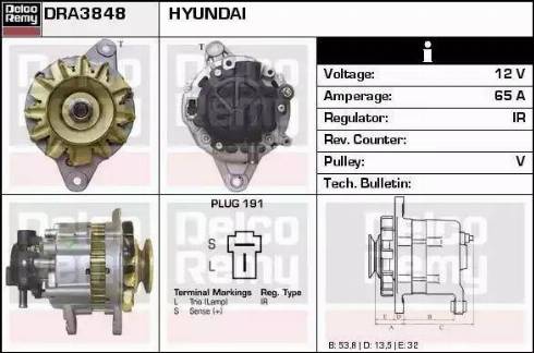 Remy DRA3848N - Ģenerators www.autospares.lv