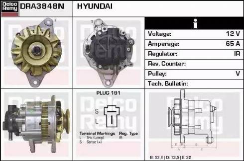 Remy DRA3848N - Ģenerators www.autospares.lv