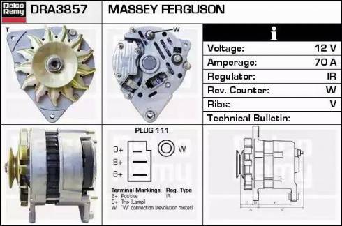 Remy DRA3857 - Ģenerators www.autospares.lv