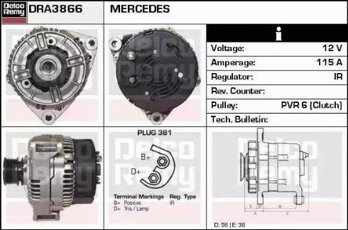 Remy DRA3866 - Ģenerators autospares.lv