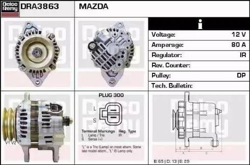 Remy DRA3863 - Ģenerators www.autospares.lv