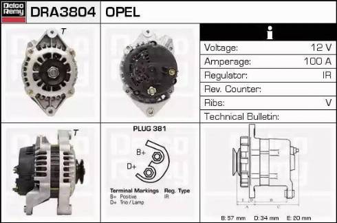 Remy DRA3804 - Alternator www.autospares.lv