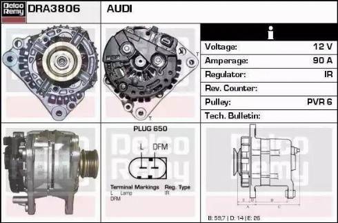 Remy DRA3806 - Генератор www.autospares.lv