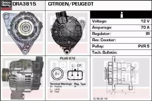 Remy DRA3815 - Alternator www.autospares.lv