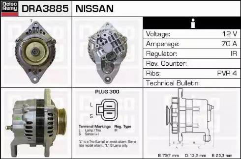 Remy DRA3885 - Alternator www.autospares.lv