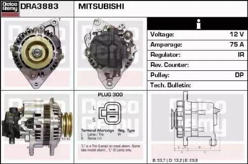 Remy DRA3883 - Генератор www.autospares.lv