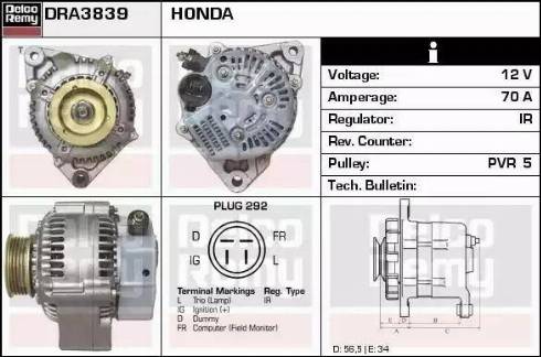 Remy DRA3839 - Ģenerators autospares.lv