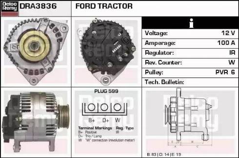 Remy DRA3836 - Ģenerators autospares.lv