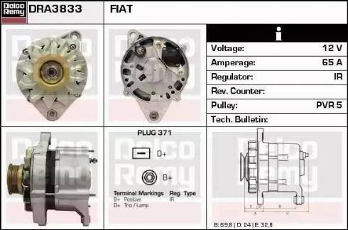 Remy DRA3833 - Генератор www.autospares.lv