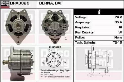 Remy DRA3820 - Ģenerators www.autospares.lv