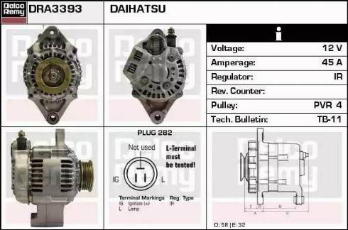 Remy DRA3393 - Ģenerators www.autospares.lv