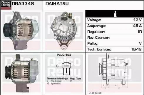 Remy DRA3348 - Ģenerators www.autospares.lv