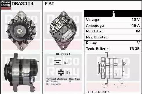 Remy DRA3354 - Ģenerators www.autospares.lv