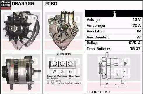 Remy DRA3369 - Alternator www.autospares.lv