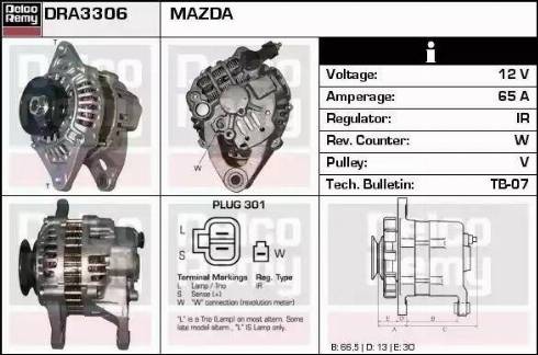 Remy DRA3306 - Ģenerators www.autospares.lv