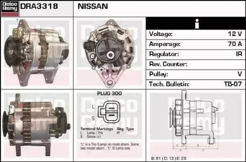 Remy DRA3318 - Alternator www.autospares.lv