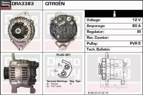 Remy DRA3383 - Ģenerators www.autospares.lv