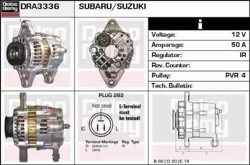 Remy DRA3336 - Alternator www.autospares.lv