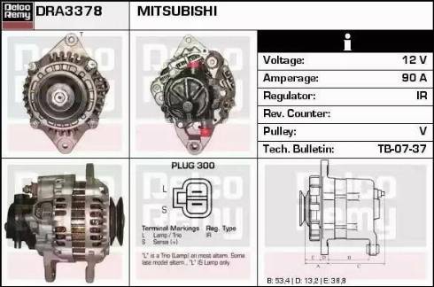 Remy DRA3378 - Alternator www.autospares.lv