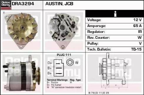 Remy DRA3294 - Ģenerators autospares.lv