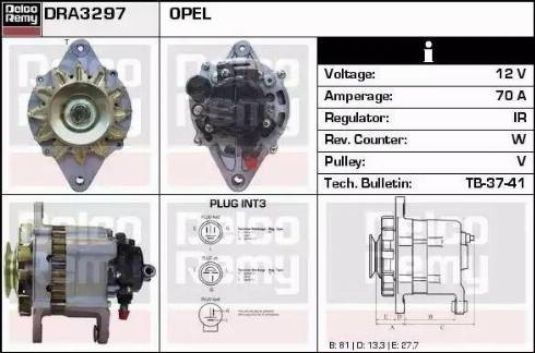 Remy DRA3297 - Ģenerators www.autospares.lv