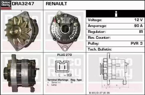 Remy DRA3247 - Ģenerators www.autospares.lv