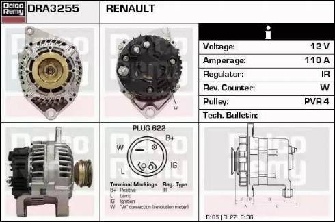 Remy DRA3255 - Ģenerators www.autospares.lv