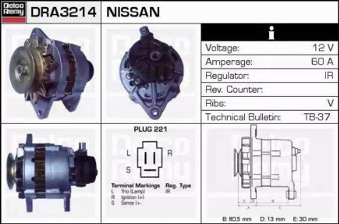 Remy DRA3214 - Alternator www.autospares.lv