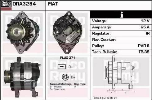 Remy DRA3284 - Ģenerators www.autospares.lv