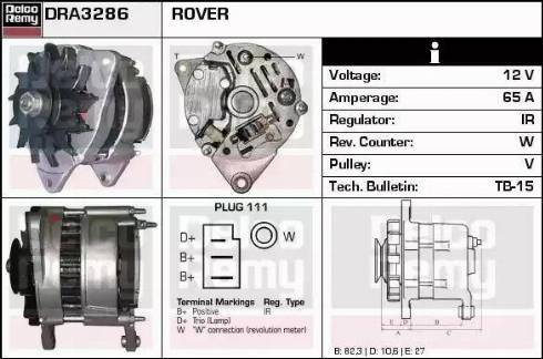 Remy DRA3286 - Alternator www.autospares.lv