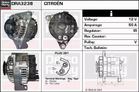 Remy DRA3238 - Ģenerators www.autospares.lv