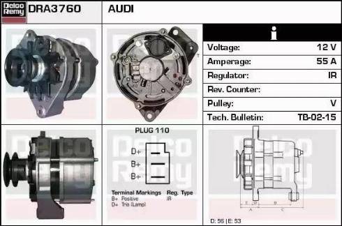 Remy DRA3760 - Ģenerators www.autospares.lv